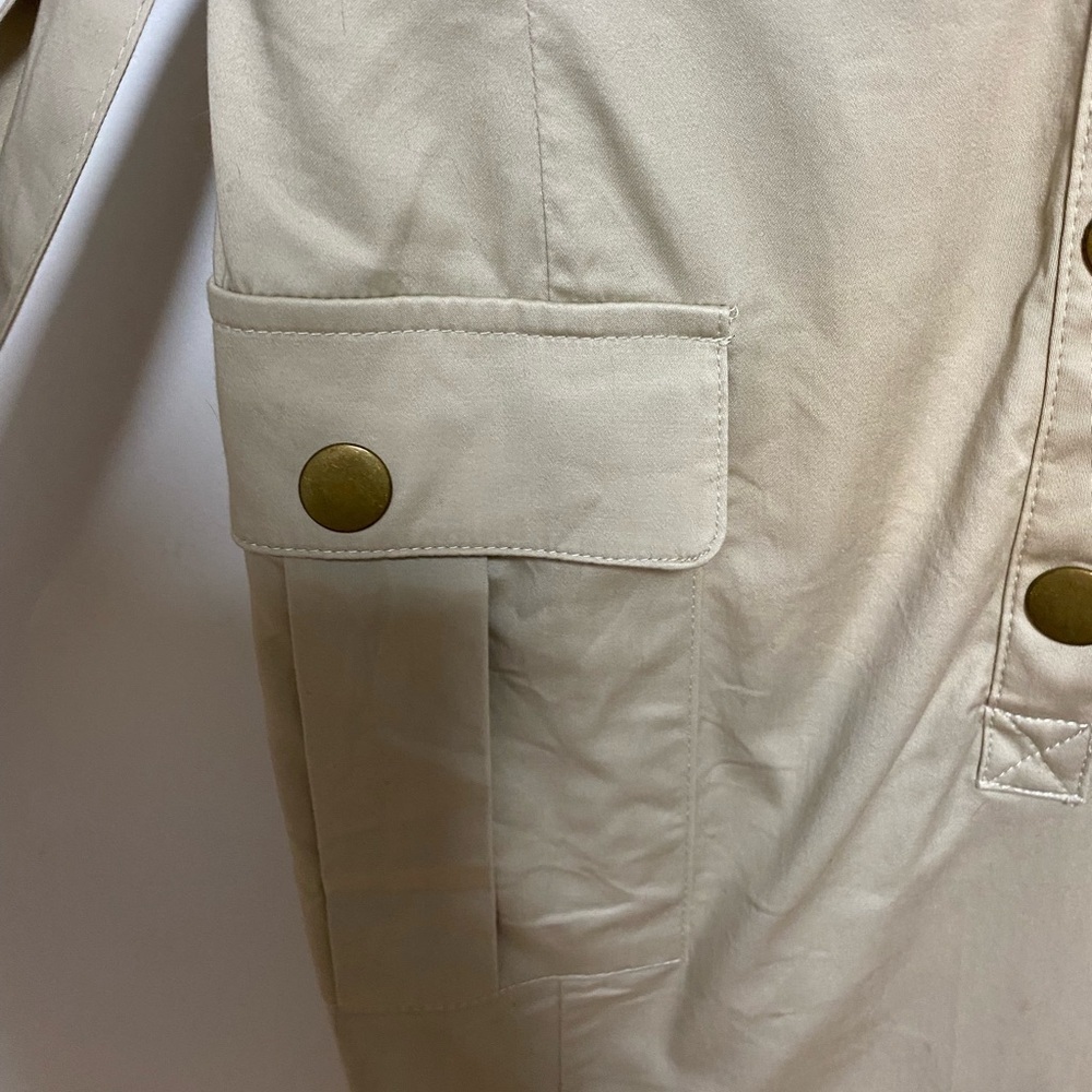H&M Utility Shirt Dress, Beige, Women’s US 12 - Picture 9 of 12